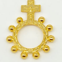 Gold Crucifix Finger Rosary Ring - Unique Catholic Gifts