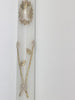 White Baptism Candle with Gold Holy Spirit and Flowers (10") - Unique Catholic Gifts