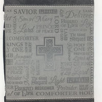 "Names of Our Lord" Bible Cover, Black and Gray. (Medium) - Unique Catholic Gifts