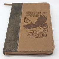 "Soar on Wings like Angels " Zippered Journal with Scripture Passage Pages - Unique Catholic Gifts