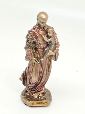 St. Anthony Mini Bronze Statue 3 3/8