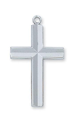 Sterling Silver Engraved Cross (1 3/16
