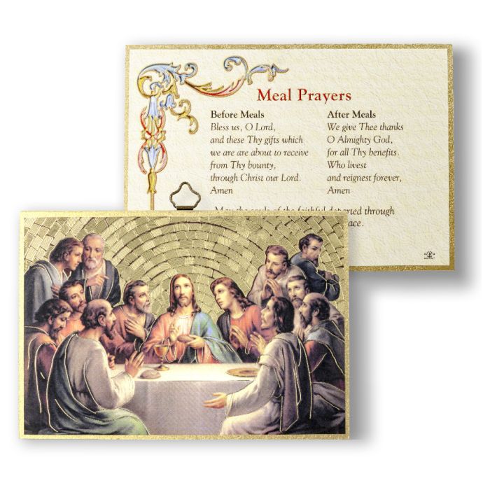The Last Supper Gold Foil Mosaic Plaque (4 x 6") - Unique Catholic Gifts