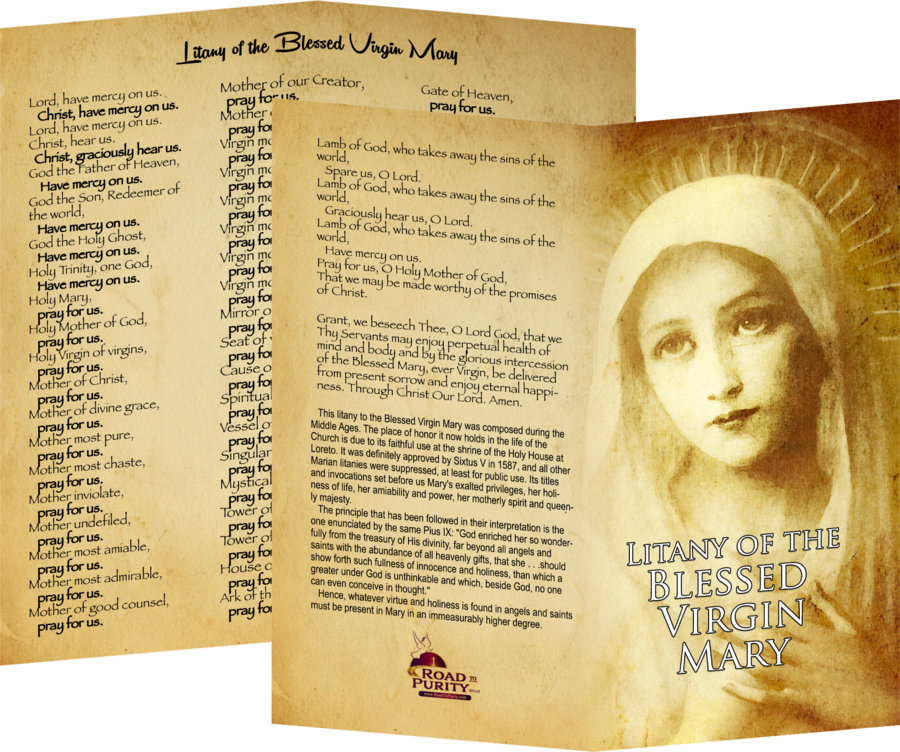 Litany of the Blessed Virgin Mary Holy Card - Unique Catholic Gifts