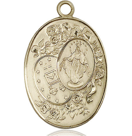 14kt Gold Filled Miraculous Pendant on a Gold Filled Chain - Unique Catholic Gifts