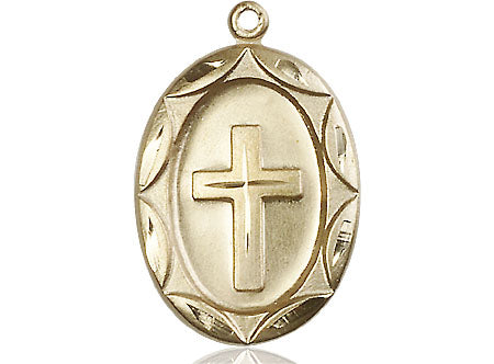14kt Gold Filled Cross Pendant on a Gold Filled Chain - Unique Catholic Gifts