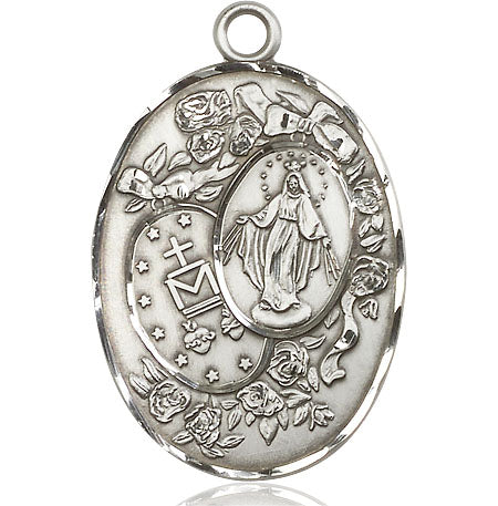 Sterling Silver Miraculous Pendant on a Sterling Silver Chain - Unique Catholic Gifts