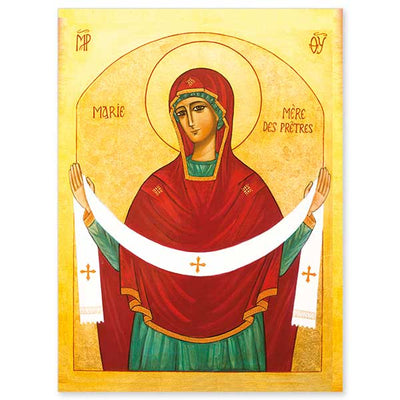 Mary the Mother of Priests Icon Greeting Card - Unique Catholic Gifts