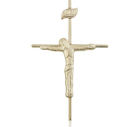 12kt Gold Filled Crucifix Pendant on a Gold Filled Chain - Unique Catholic Gifts