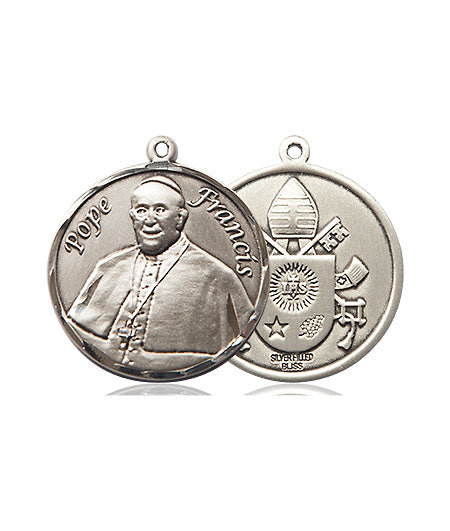 Sterling Silver Pope Francis Pendant on a Sterling Silver Chain - Unique Catholic Gifts