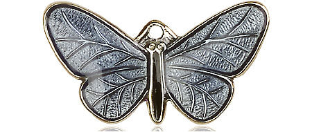 2-Tone 14kt Gold Filled Butterfly Pendant on a Gold Filled Chain - Unique Catholic Gifts