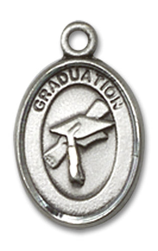 Sterling Silver Graduation Medal on a Sterling Silver Chain - Unique Catholic Gifts