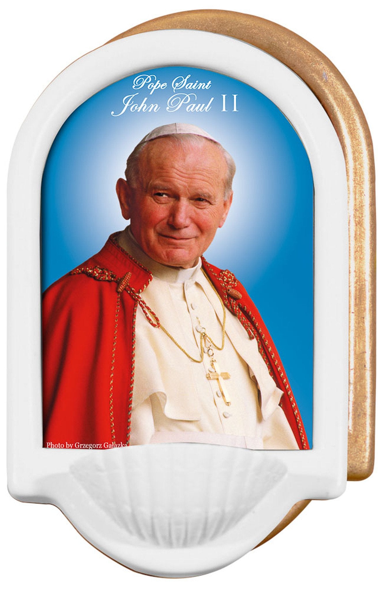 Pope John Paul II Sainthood Holy Water Font - Unique Catholic Gifts