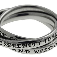 Lady's Serenity Prayer Triple Ring - Unique Catholic Gifts