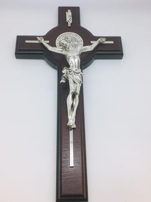 Wood St. Benedict Wall Crucifix (13