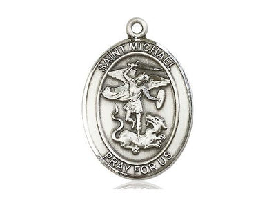 Sterling Silver St. Michael the Archangel Police Badge Medal 7/8