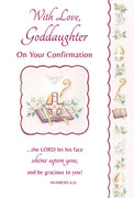 With Love Goddaughter on your Confirmation Greeting Card - Unique Catholic Gifts