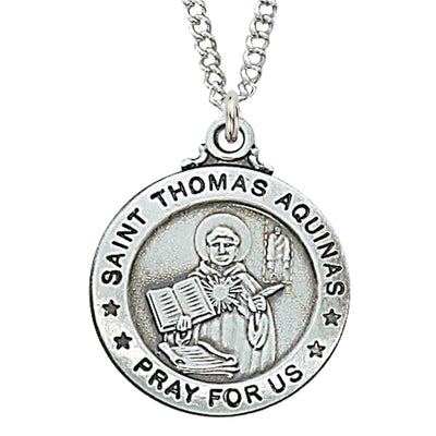 St Thomas Aquinas Medal Sterling Silver 3/4