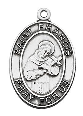 Sterling Silver St Francis of Assisi( 1 1/16