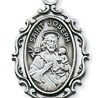 Sterling Silver St. Joseph Medal - Unique Catholic Gifts