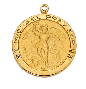 Gold Saint Michael Medal with 24