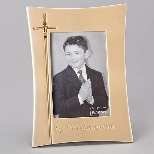 My First Communion Picture Frame (9 1/4") holds 4x6 picture - Unique Catholic Gifts