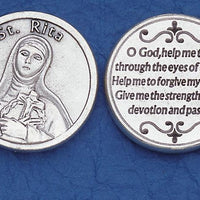 St. Rita Italian Pocket Token Coin - Unique Catholic Gifts