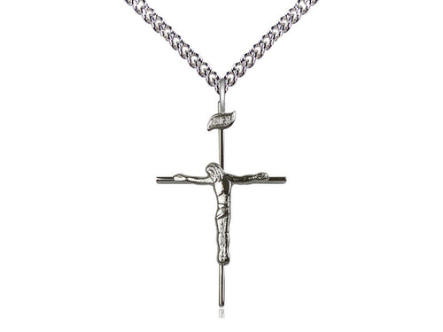 Crucifix Medal on a Sterling Silver Chain