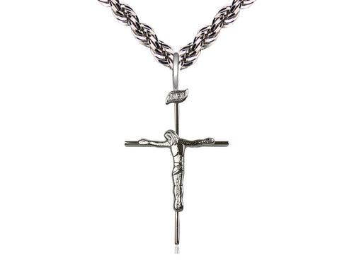 Crucifix Medal on a Sterling Silver Chain