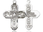 Sterling Silver 5-Way Cross 3/4"