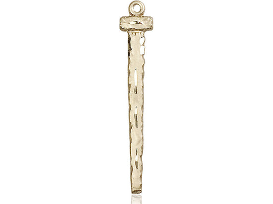 Colgante de uñas relleno de oro de 14kt en una placa de oro de 24 pulgadas cadena de acera pesada