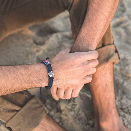 God Bless America Bracelet: Navy