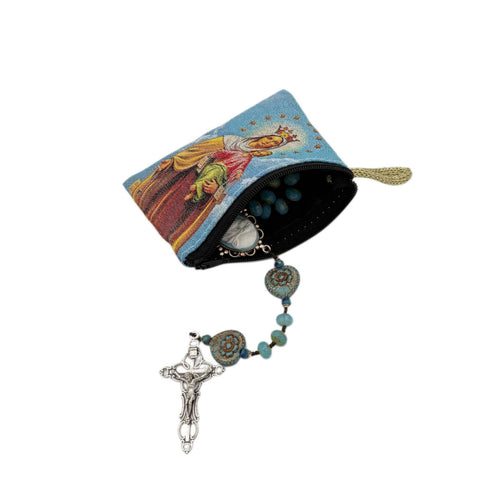Lady of Mt. Carmel with Baby Jesus Rosary Pouch 3″ x 4″