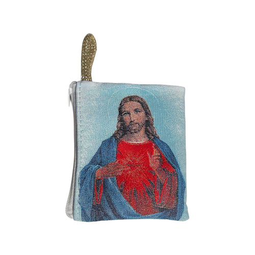 Sacred Heart of Jesus Rosary Pouch 3″ x 4″