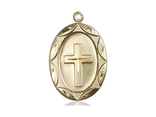 14kt Gold Filled Cross Pendant on a Gold Filled Chain