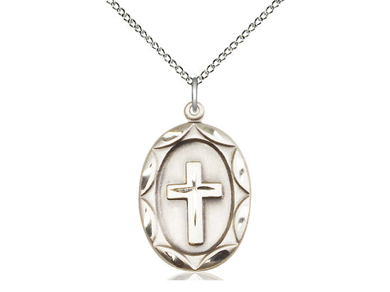 Sterling Silver Cross Pendant on a Sterling Silver Chain