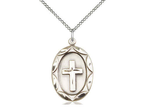 Sterling Silver Cross Pendant on a Sterling Silver Chain