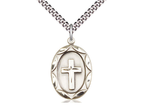 Sterling Silver Cross Pendant on a Sterling Silver Chain