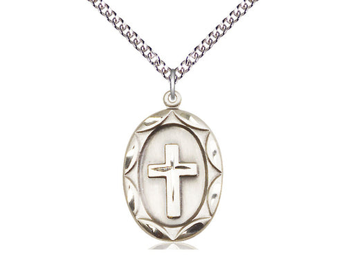 Sterling Silver Cross Pendant on a Sterling Silver Chain