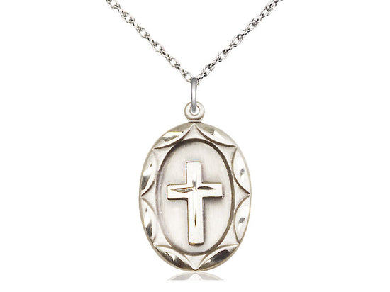 Sterling Silver Cross Pendant on a Sterling Silver Chain