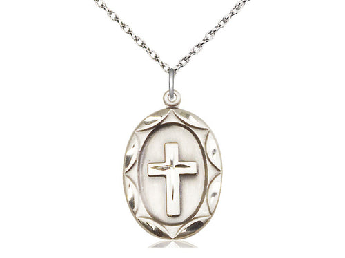 Sterling Silver Cross Pendant on a Sterling Silver Chain