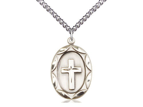 Sterling Silver Cross Pendant on a Sterling Silver Chain