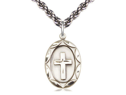 Sterling Silver Cross Pendant on a Sterling Silver Chain
