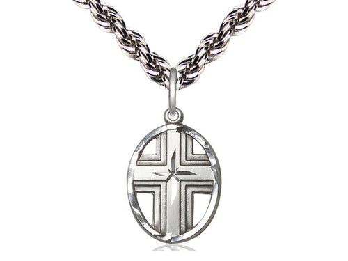 Sterling Silver Cross Pendant on a Sterling Silver Chain