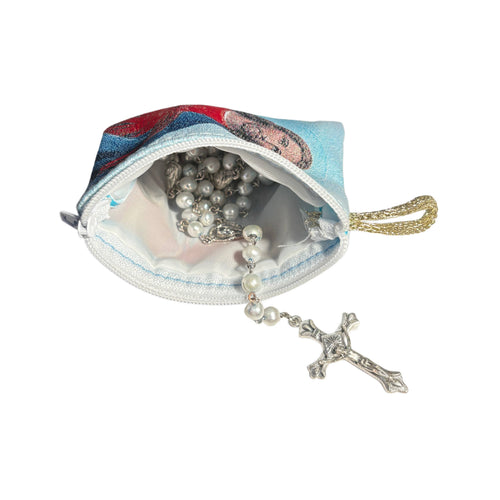 Sacred Heart of Jesus Rosary Pouch 3″ x 4″
