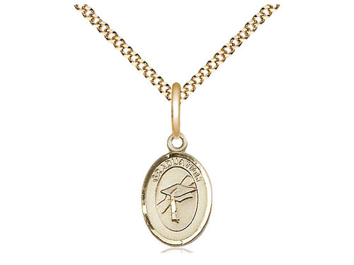 14kt Gold Filled Graduation Medal on a Gold Filled Chain