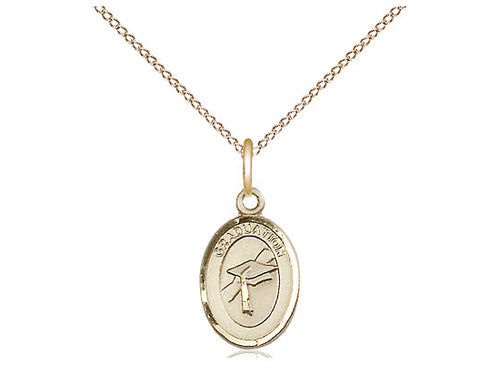 14kt Gold Filled Graduation Medal on a Gold Filled Chain