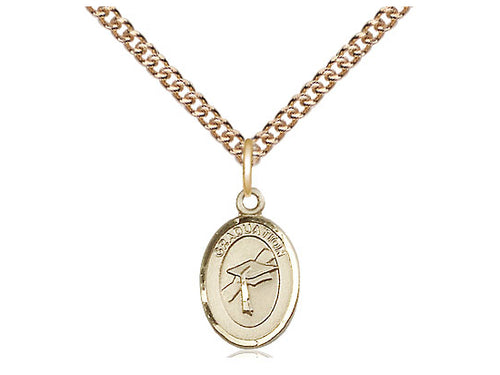 14kt Gold Filled Graduation Medal on a Gold Filled Chain