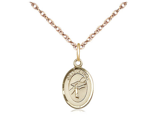14kt Gold Filled Graduation Medal on a Gold Filled Chain