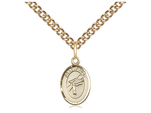 14kt Gold Filled Graduation Medal on a Gold Filled Chain